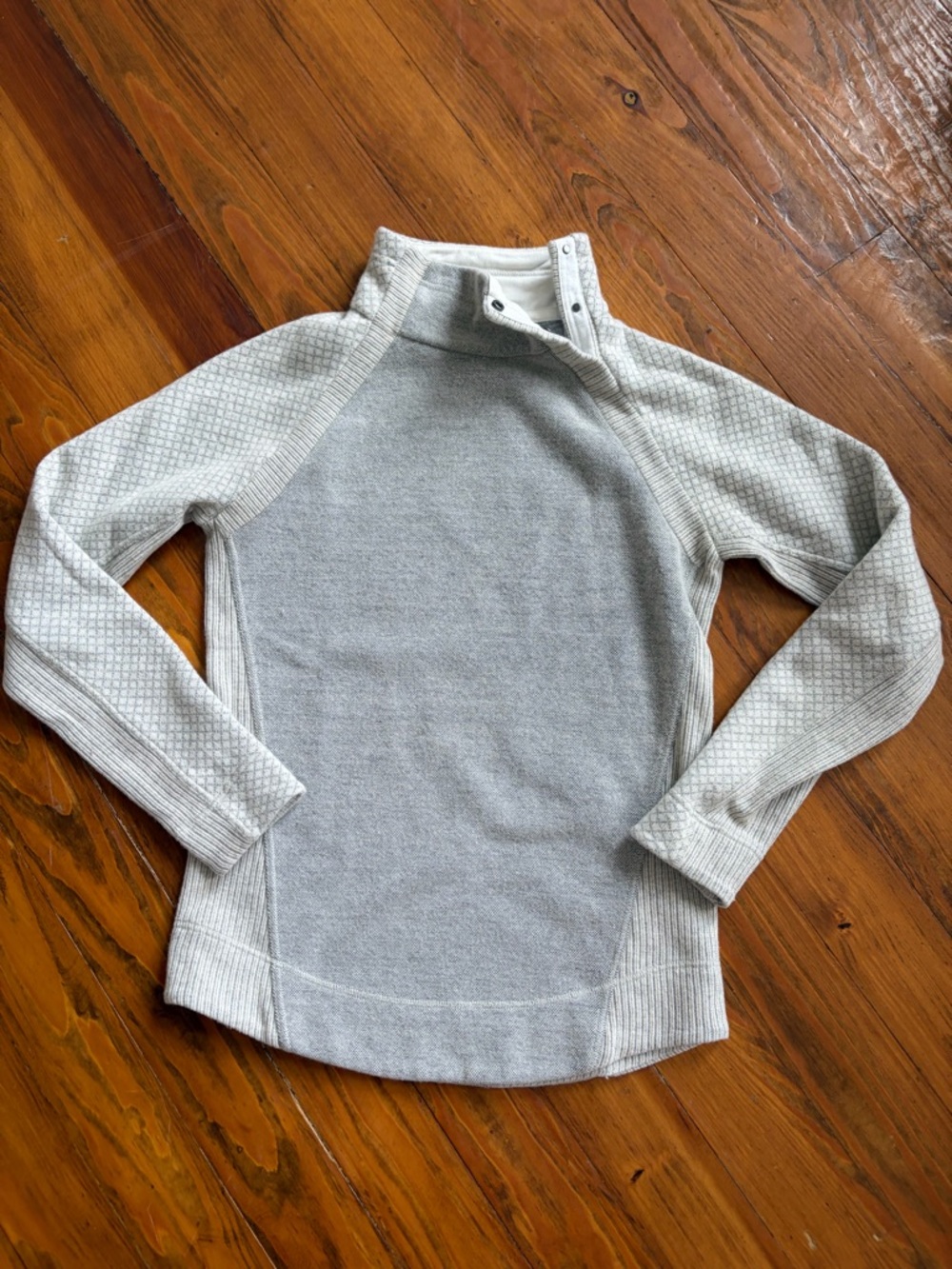 Prana Womens Brandie Wool Blend Sweater Small Pullover Gray Hike Trail Camp